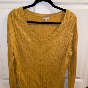 Yellow sweater top